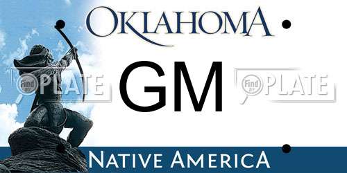 GM Oklahoma License Plate
