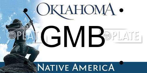 GMB Oklahoma License Plate