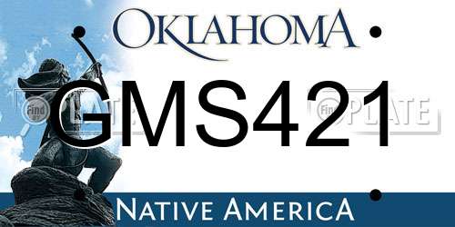 GMS421 Oklahoma License Plate
