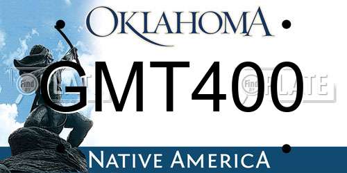 GMT400 Oklahoma License Plate