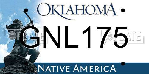 GNL175 Oklahoma License Plate