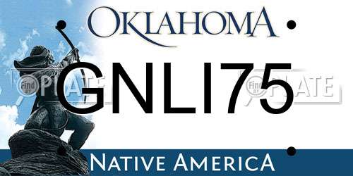 GNLI75 Oklahoma License Plate