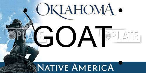 GOAT Oklahoma License Plate