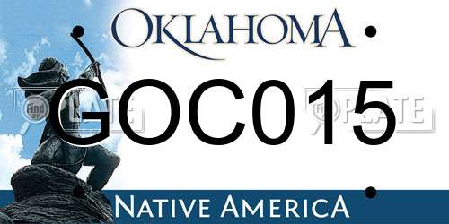 GOC015 Oklahoma License Plate