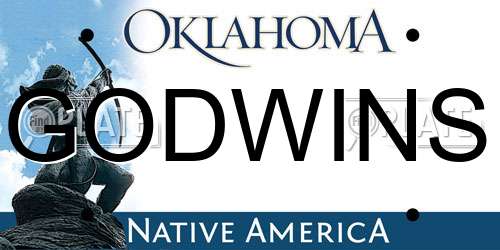GODWINS Oklahoma License Plate