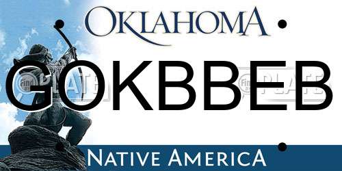 GOKBBEB Oklahoma License Plate