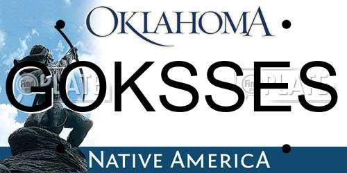 GOKSSES Oklahoma License Plate