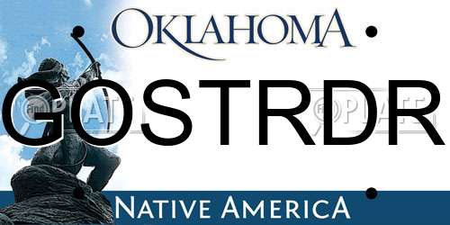 GOSTRDR Oklahoma License Plate