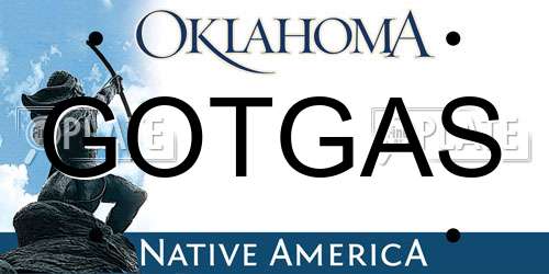 GOTGAS Oklahoma License Plate