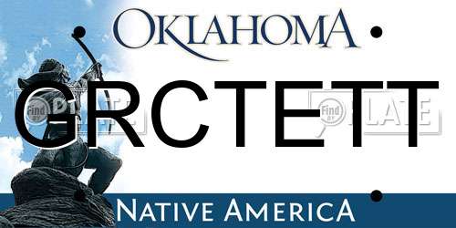 GRCTETT Oklahoma License Plate