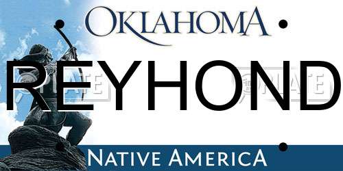 GREYHONDA Oklahoma License Plate