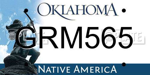 GRM565 Oklahoma License Plate