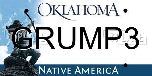 GRUMP3 Oklahoma License Plate