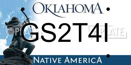 GS2T4I Oklahoma License Plate