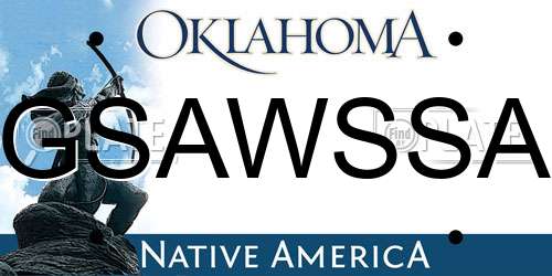 GSAWSSA Oklahoma License Plate