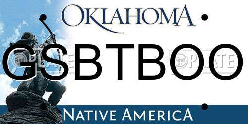 GSBTBOO Oklahoma License Plate