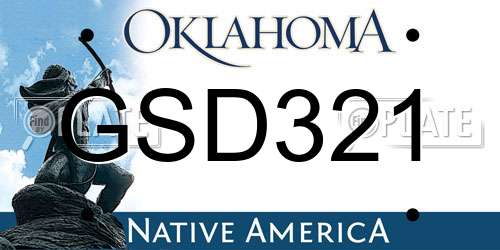 GSD321 Oklahoma License Plate