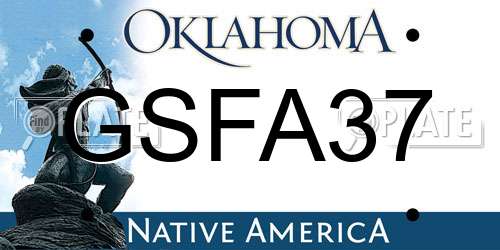 GSFA37 Oklahoma License Plate
