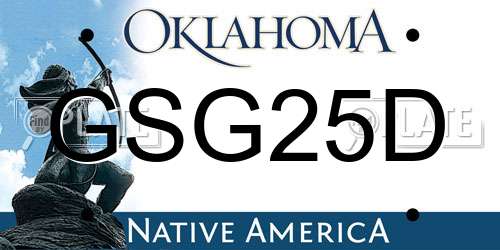 GSG25D Oklahoma License Plate