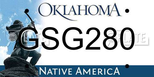 GSG280 Oklahoma License Plate