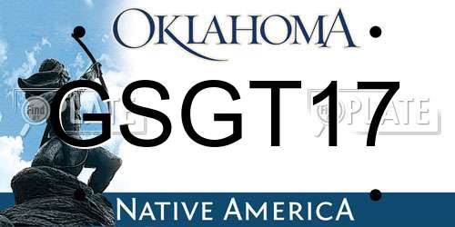 GSGT17 Oklahoma License Plate