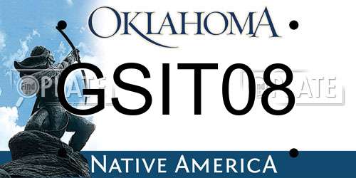 GSIT08 Oklahoma License Plate