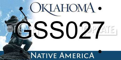 GSS027 Oklahoma License Plate