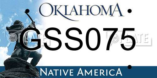 GSS075 Oklahoma License Plate