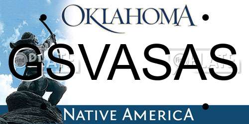 GSVASAS Oklahoma License Plate