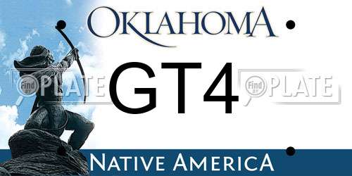 GT4 Oklahoma License Plate