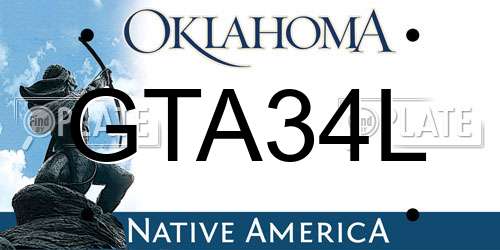 GTA34L Oklahoma License Plate