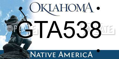 GTA538 Oklahoma License Plate