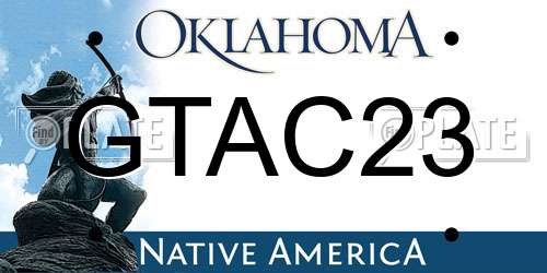 GTAC23 Oklahoma License Plate