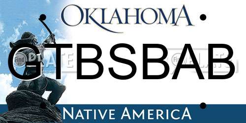 GTBSBAB Oklahoma License Plate