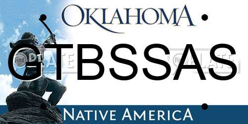 GTBSSAS Oklahoma License Plate