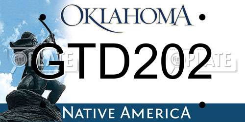 GTD202 Oklahoma License Plate