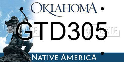 GTD305 Oklahoma License Plate