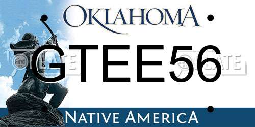 GTEE56 Oklahoma License Plate