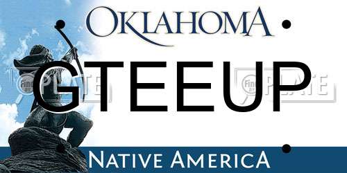 GTEEUP Oklahoma License Plate