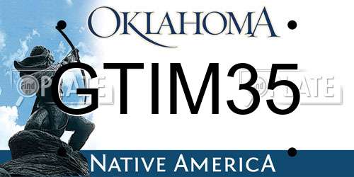 GTIM35 Oklahoma License Plate