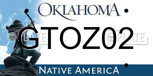 GTOZ02 Oklahoma License Plate