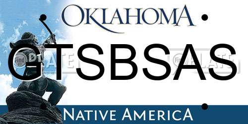 GTSBSAS Oklahoma License Plate