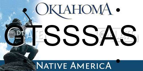 GTSSSAS Oklahoma License Plate
