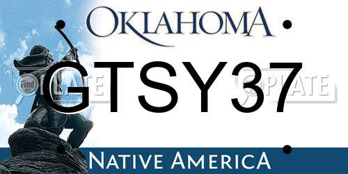 GTSY37 Oklahoma License Plate
