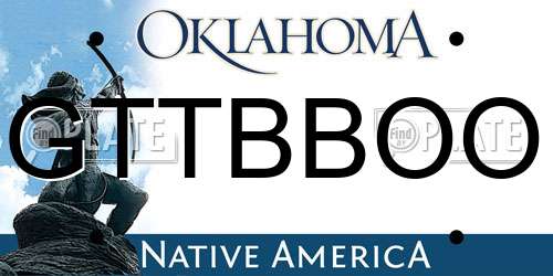GTTBBOO Oklahoma License Plate