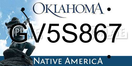 GV5S867 Oklahoma License Plate