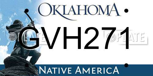 GVH271 Oklahoma License Plate
