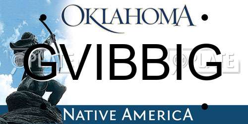 GVIBBIG Oklahoma License Plate