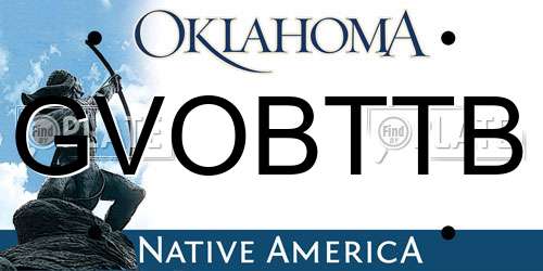 GVOBTTB Oklahoma License Plate
