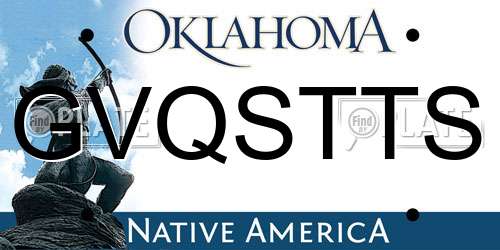 GVQSTTS Oklahoma License Plate